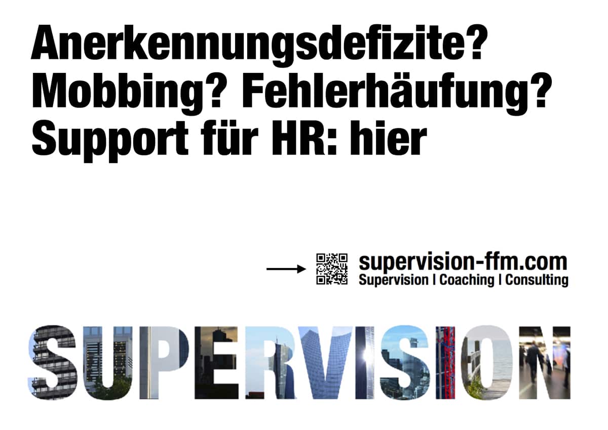 Supervision Frankfurt Mobbing-Plakat