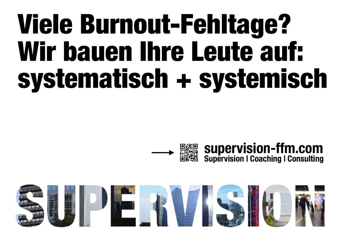Supervision Frankfurt Plakat Burnout