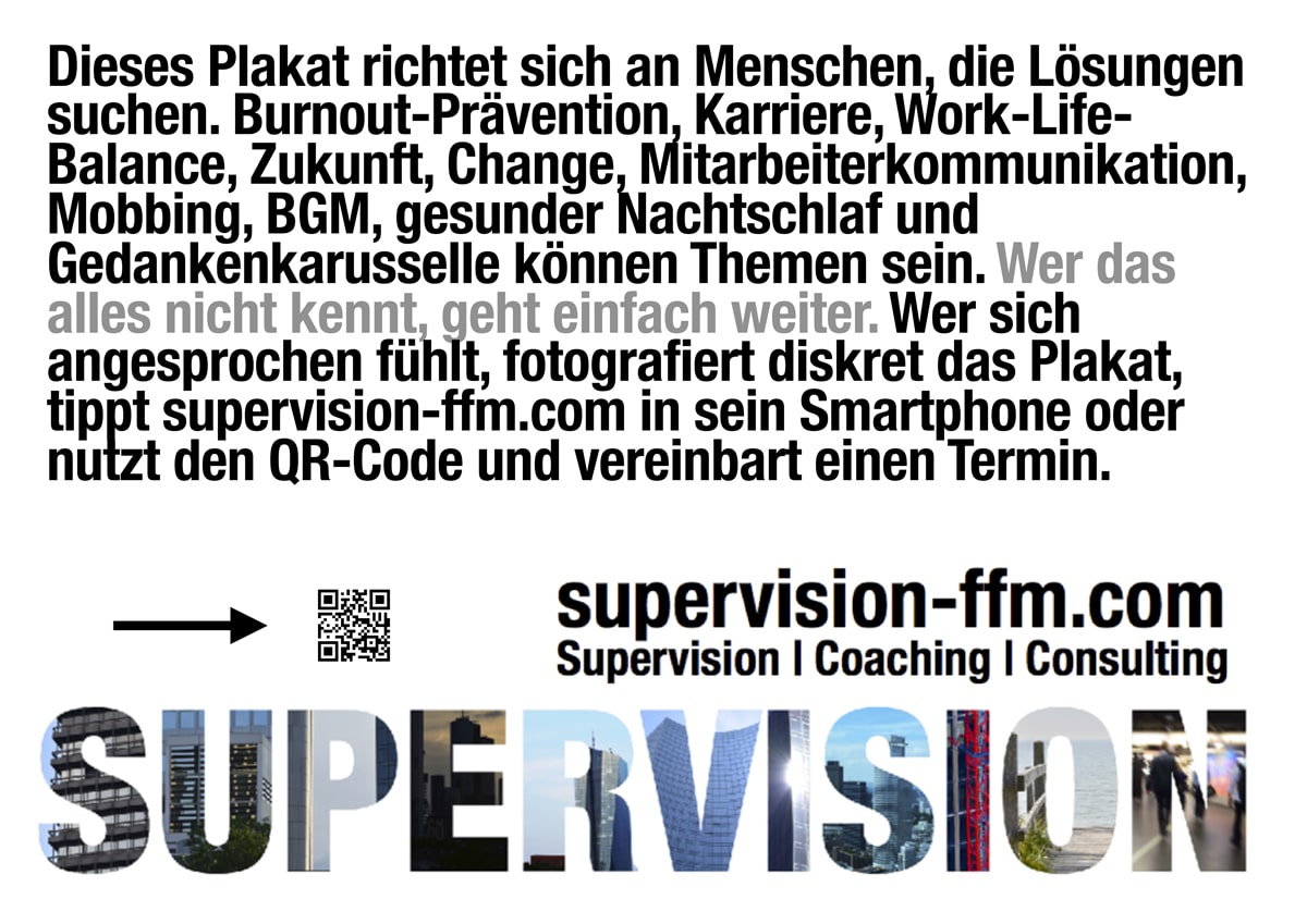 Supervision Plakatkampagne Frankfurt