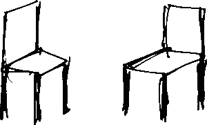 Zwei schwarze Stühle